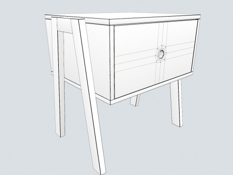 Bed Side Table 3D Model