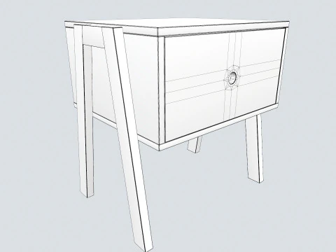 Bed Side Table 3D Model