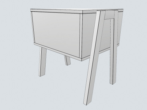 Bed Side Table 3D Model