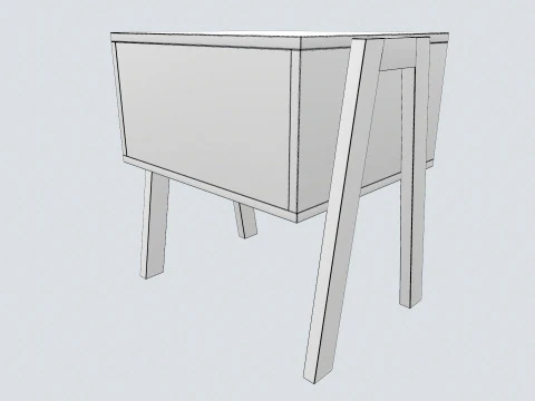 Bed Side Table 3D Model