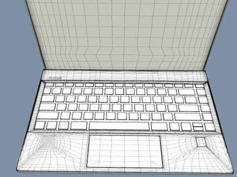 HP Laptop Modelo 3D