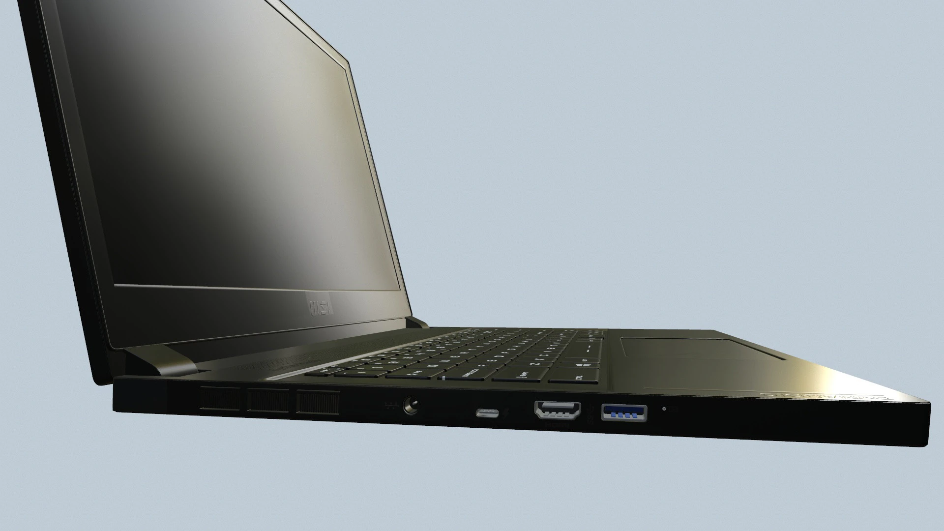 MSI Gaming Laptop 3D Model .c4d .max .obj .3ds .fbx .stl .blend 
