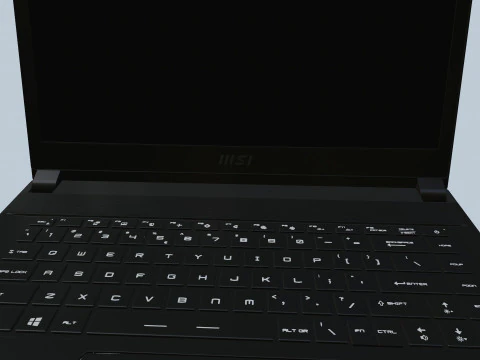 MSI Gaming Laptop 3D Model