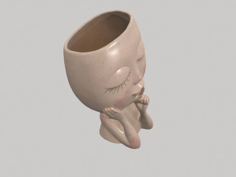 Face Head Planter 3D Model