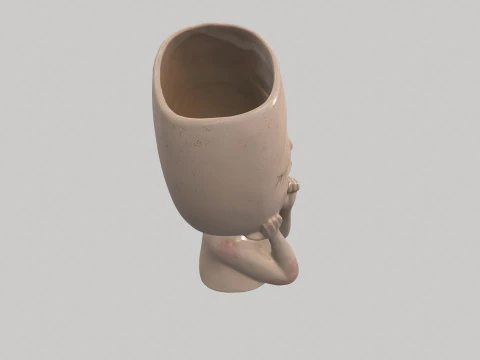 Face Head Planter 3D Model