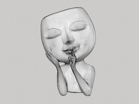 Face Head Planter 3D Model