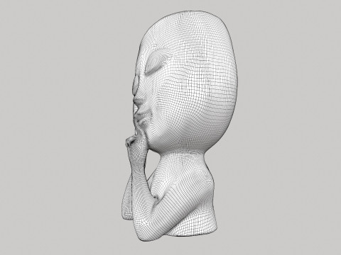 Face Head Planter Model 3D