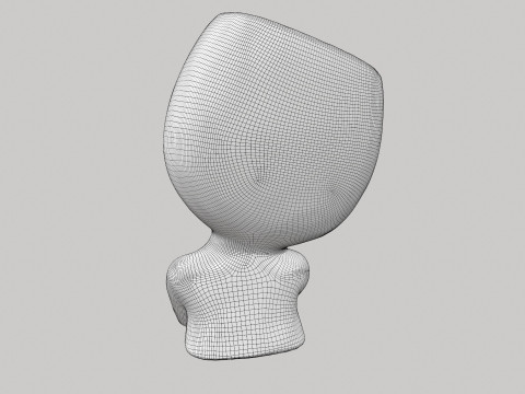 Face Head Planter Model 3D