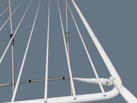 Clothes Drying Stand 3D Model