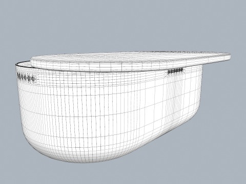 BAMBOO LUNCH BOX 3D Model