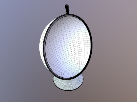 Hemisphere Hanging Chair Transparent 3D मॉडल