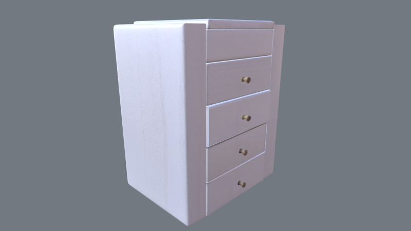 Jewellery Cabinet 3D Model .c4d .max .obj .3ds .fbx .stl .blend 