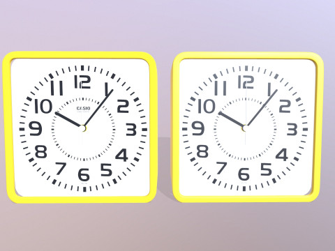 Analog Wall Clock 3D Model