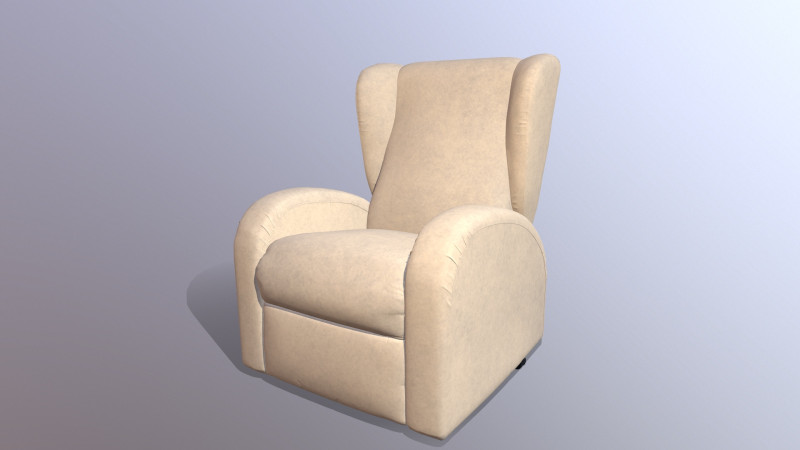 Recliner Chair 3D Model .c4d .max .obj .3ds .fbx .stl .blend 