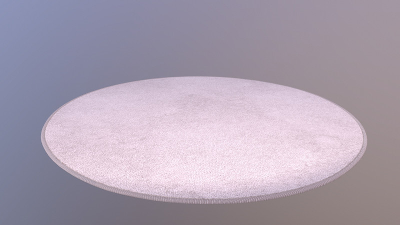 Round Rug Mat 3D 模型 .c4d .max .obj .3ds .fbx .stl .blend 