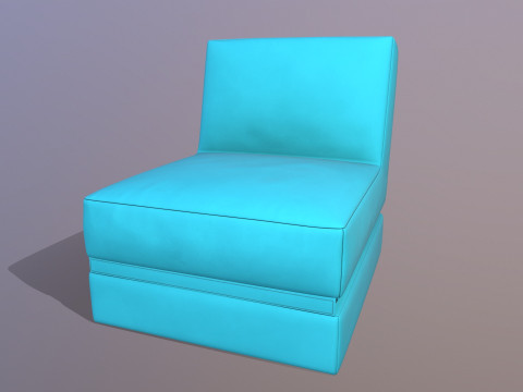 Scuba Twist Bean Bag Petrol 3D Model