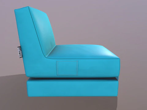 Scuba Twist Bean Bag Petrol 3D Model