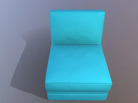 Scuba Twist Bean Bag Petrol 3D Model
