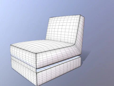 Scuba Twist Bean Bag Petrol 3D Model