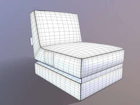 Scuba Twist Bean Bag Petrol 3D Model