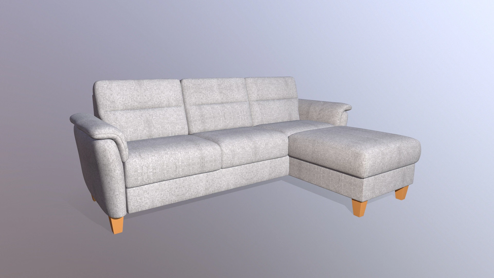 Sofa L Shaped 3D Model .c4d .max .obj .3ds .fbx .stl .blend 