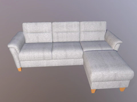 Sofa L Shaped 3D Model