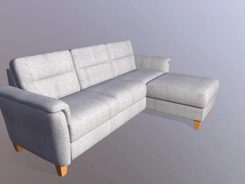 Sofa L Shaped 3D Model