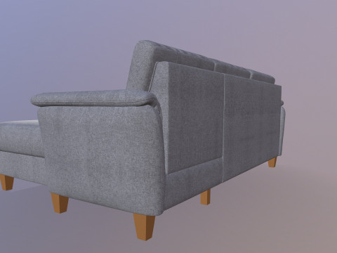 Sofa L Shaped 3D Model