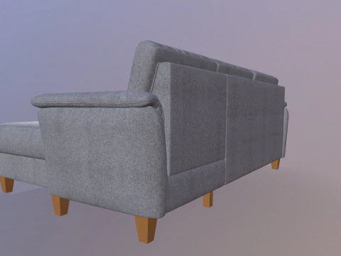 Sofa L Shaped 3D Model