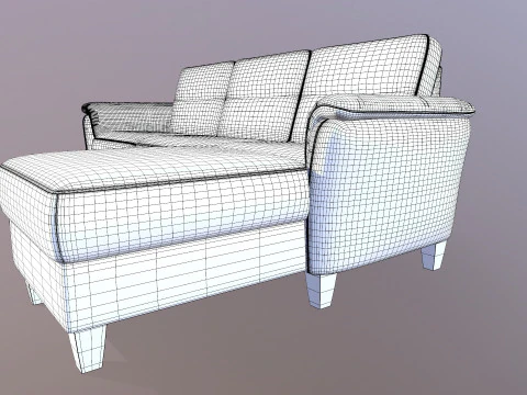 Sofa L Shaped 3D Model