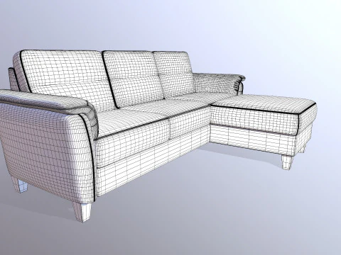 Sofa L Shaped 3D Model