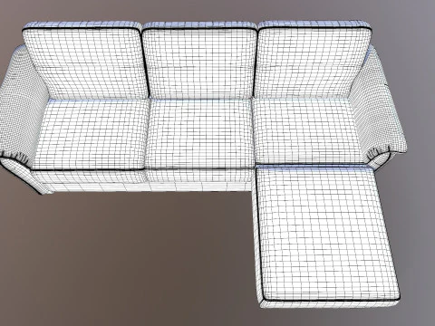 Sofa L Shaped 3D Model
