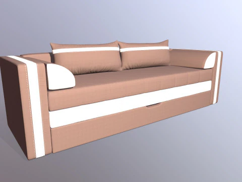 Divano a tre posti Modello 3D