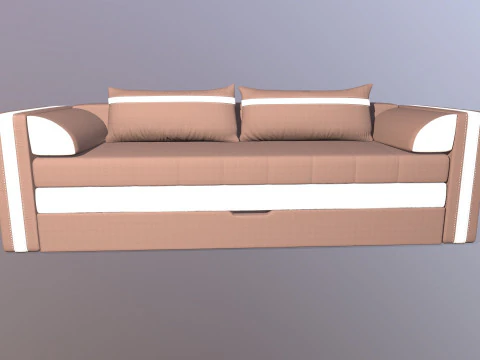 Sofa Three Seater 3D Model