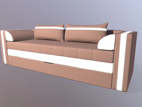 Sofa Three Seater 3D Model