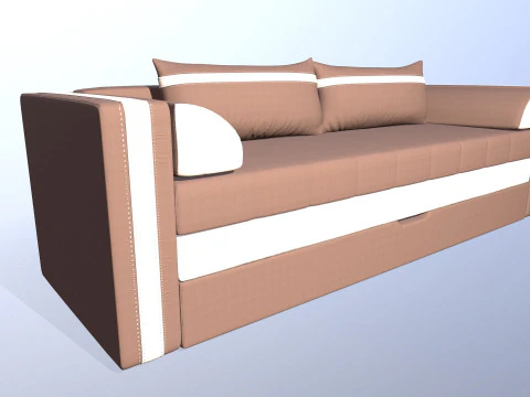 Sofa Three Seater 3D Model