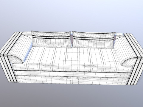 Sofa Three Seater 3D 모델