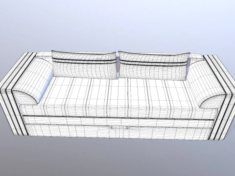 Sofa Three Seater 3D Model
