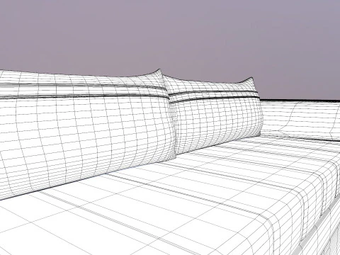 Sofa Three Seater 3D Model