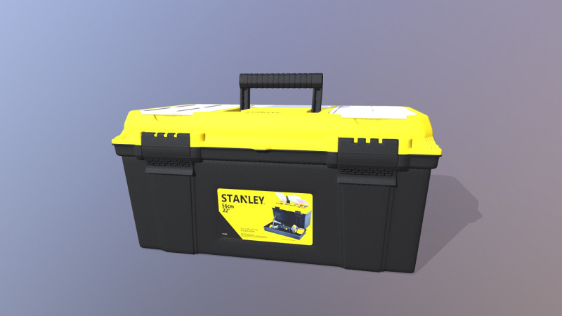 Stanley Tool Box 3D Модель .c4d .max .obj .3ds .fbx .stl .blend 