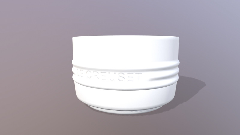 Stoneware Round 3D Model .c4d .max .obj .3ds .fbx .stl .blend 