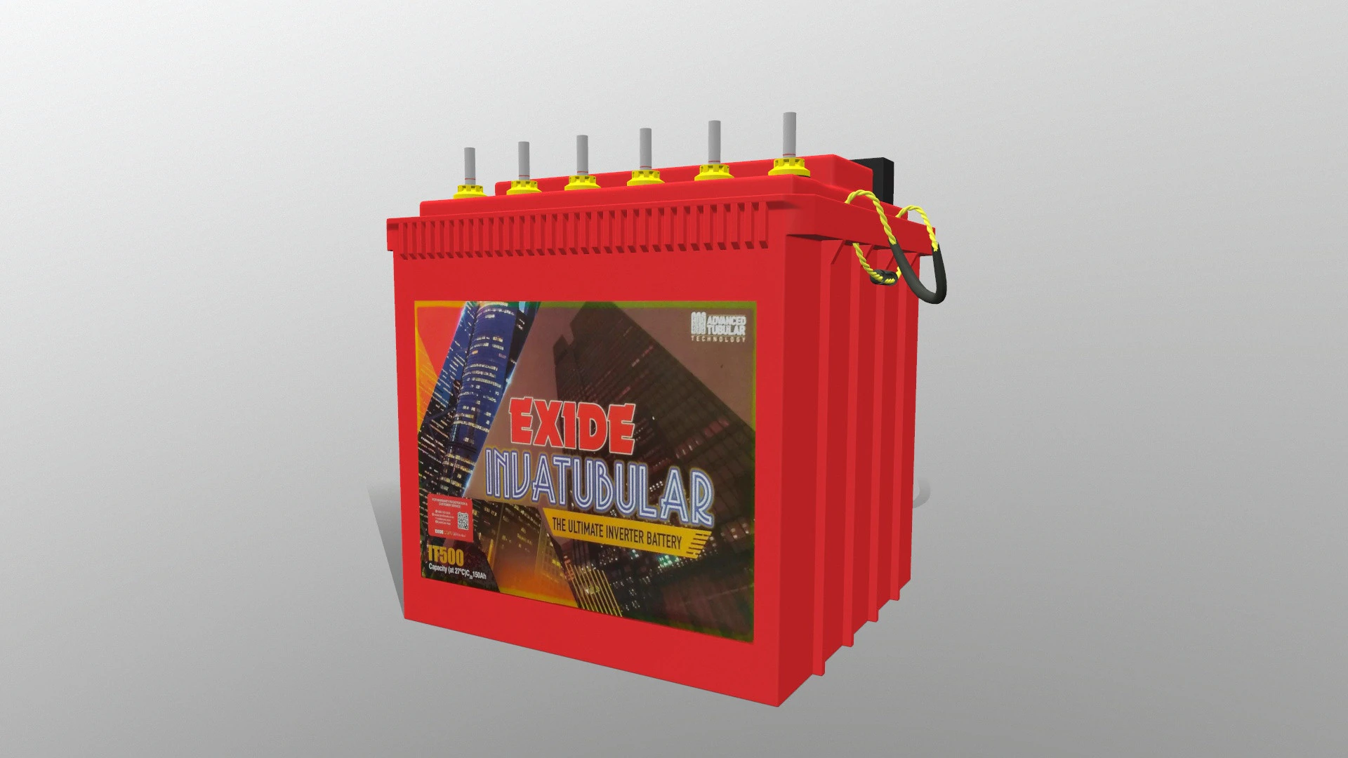 Car Battery 3D Model .c4d .max .obj .3ds .fbx .stl .blend