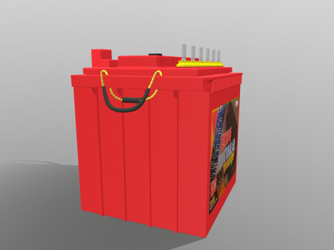 Car Battery 3D Модель