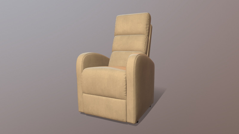 Recliner Chair Model 3D .c4d .max .obj .3ds .fbx .stl .blend