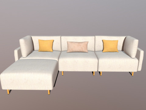 Sofa L shaped 3D Model
