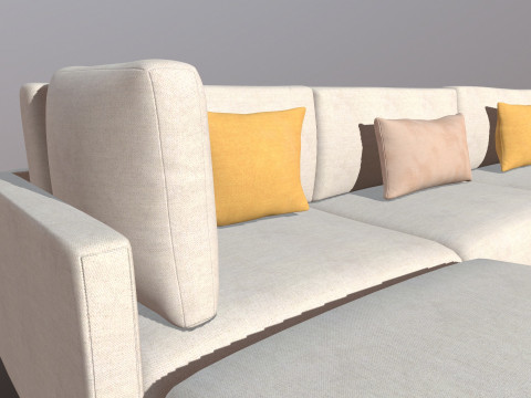 Sofa L shaped 3D Model
