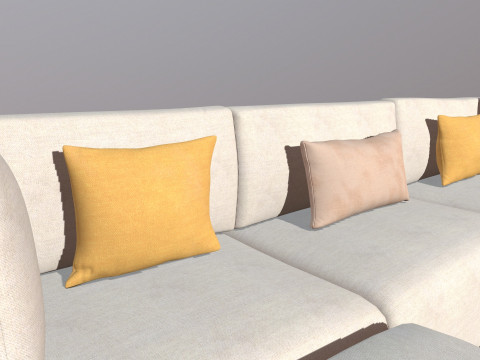 Sofa L shaped 3D Model