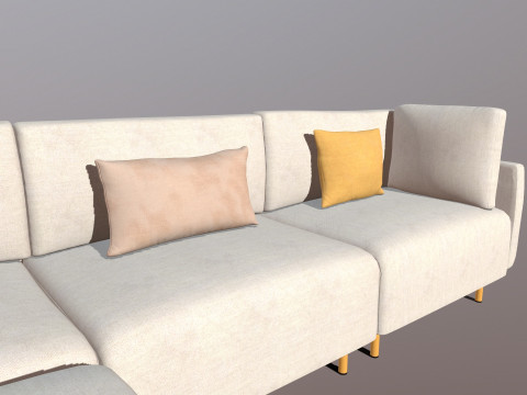 Sofa L shaped 3D Model