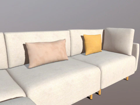 Sofa L shaped 3D Model