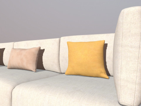 Sofa L shaped 3D Model